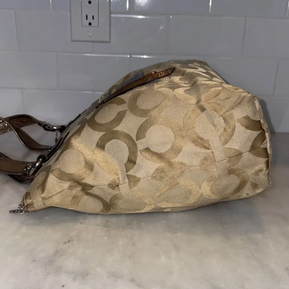 Coach Bag Purse Handbag Y2K Poppy Signature Op Art Logo Large Tote Bag